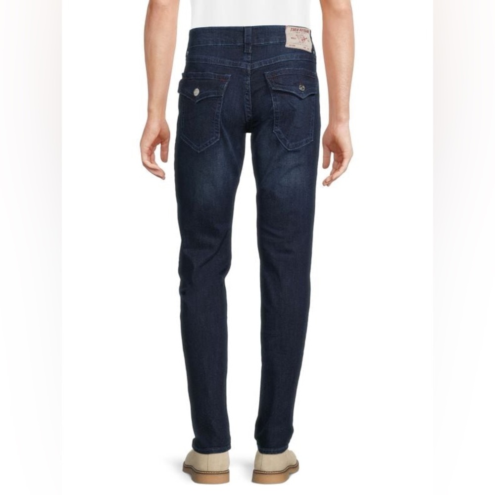 True Religion Geno Relaxed Slim Fit Flap Jeans ~DK Saphire ~ Size 40
